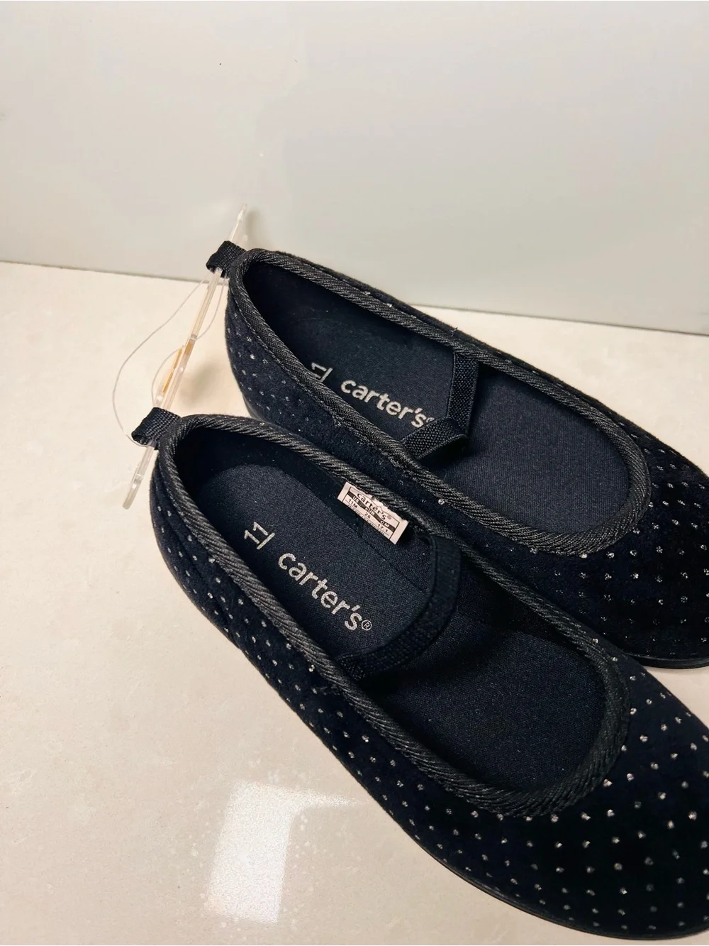 Carter's Black Girls' Sparkle Ballet Flats